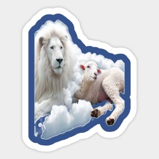 Lamb and Lion. Sticker